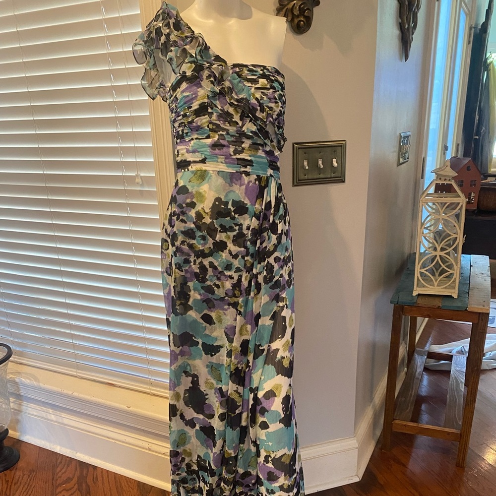 Max &Cleo size 6 aquamist formal/party maxi dress empire waist,Beautiful colors